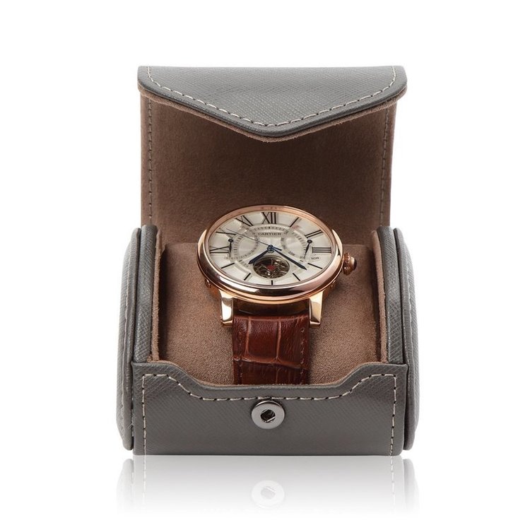 Modalo Uhrenbeweger  Uhrenetui Aquila für 1 Uhr Grau