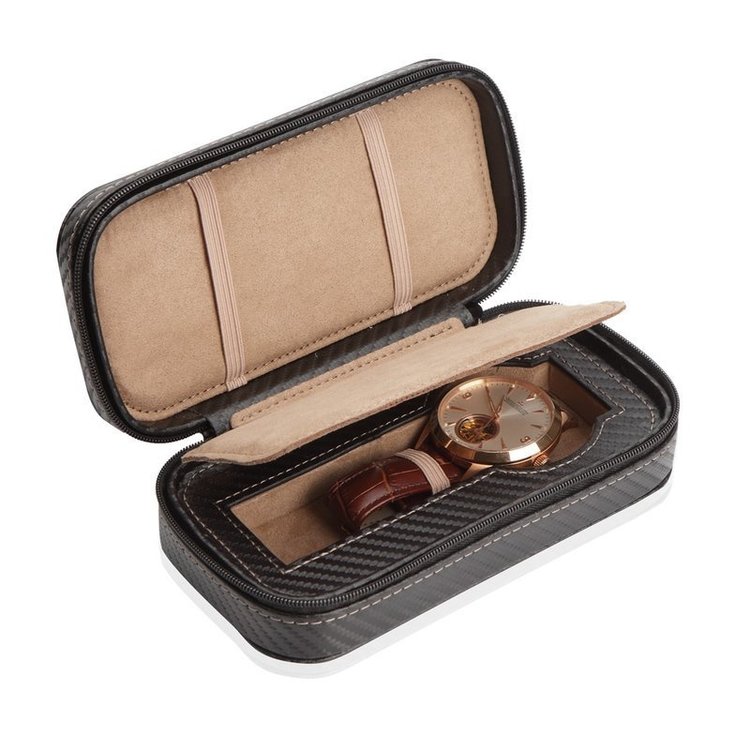 Modalo Uhrenbeweger Uhrenetui Invia für 1 Uhr Carbon