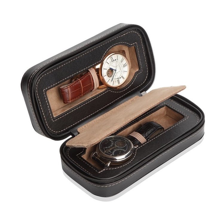 Modalo  Uhrenetui Invia für 2 Uhren Schwarz