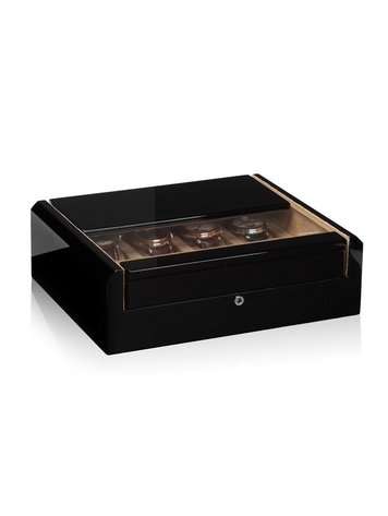 Modalo IMPERIA Uhrenbox für 8 Uhren schwarz glanz