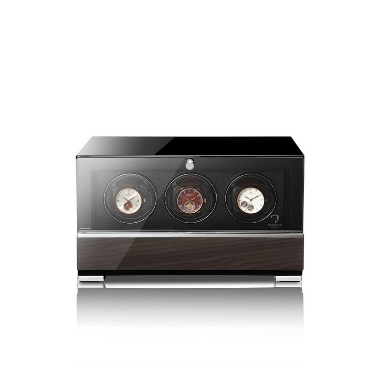 Modalo Uhrenbeweger CLASICO PREMIUM Uhrenbeweger 3 Uhren makassar-schwarz