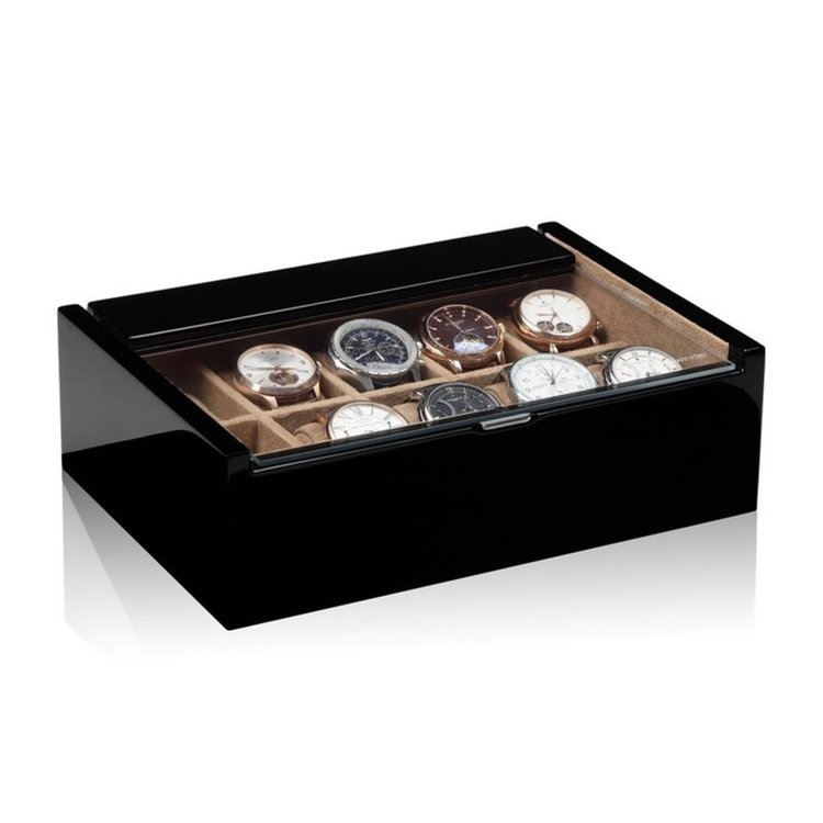 Modalo Uhrenbeweger UHRENBOX LUCIA FÜR 10 UHREN SCHWARZ