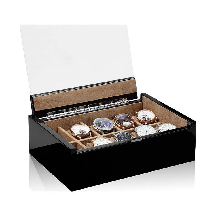 Modalo Uhrenbeweger UHRENBOX LUCIA FÜR 10 UHREN SCHWARZ