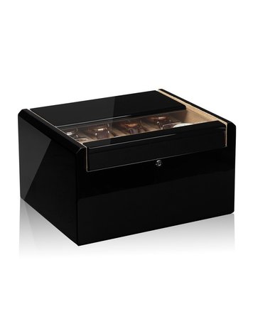 Modalo IMPERIA Uhrenbox für 16 Uhren SCHWARZ