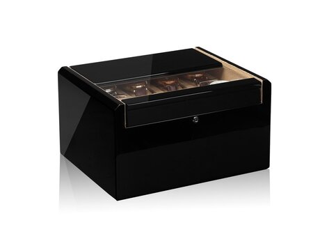 Modalo IMPERIA Uhrenbox für 16 Uhren SCHWARZ