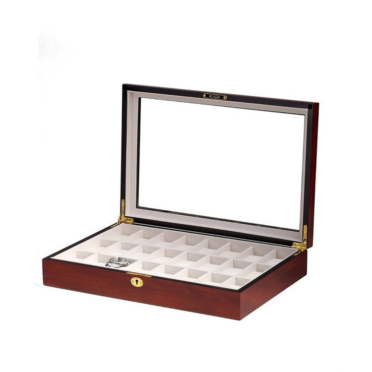 leonardo louis Uhrenbox Salerno  für 24 Uhren - Cherry Edition