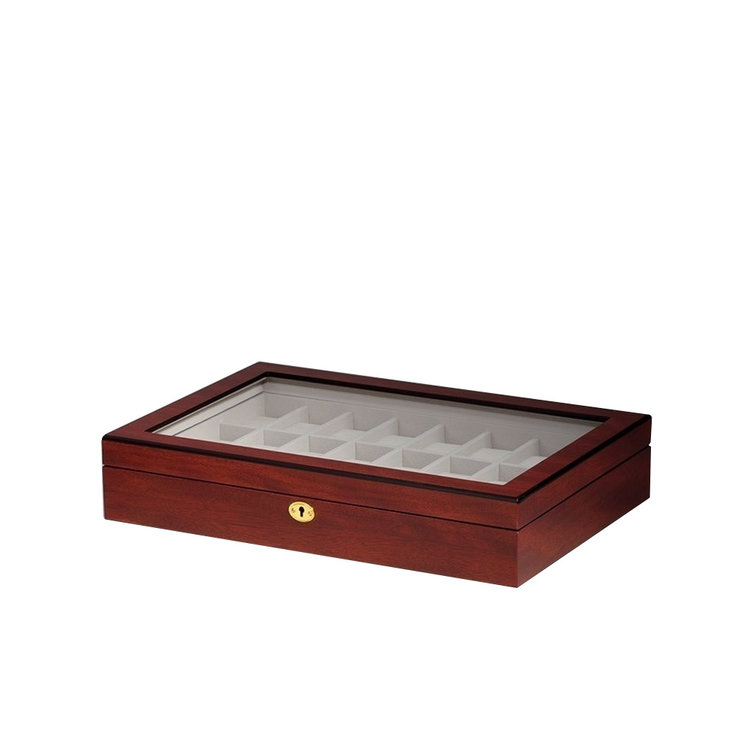 leonardo louis Uhrenbox Salerno  für 24 Uhren - Cherry Edition