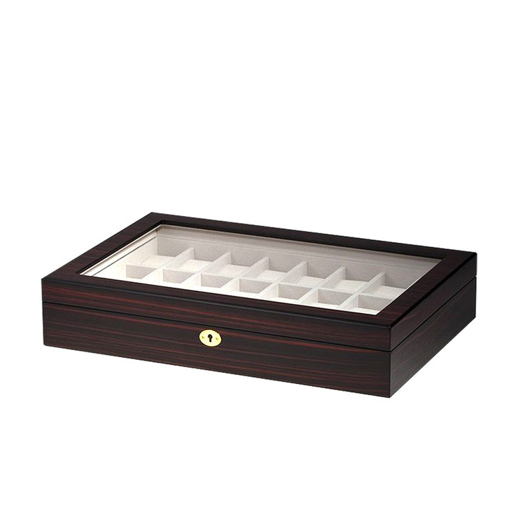 leonardo louis Uhrenbox Salerno für 24 Uhren - Ebenholz Edition