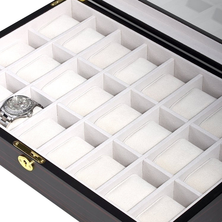 leonardo louis Uhrenbox Salerno für 24 Uhren - Ebenholz Edition