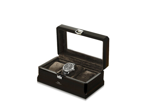 Chronoguard Switzerland Positano Luxus Uhrenbox für 3 Uhren Handmade