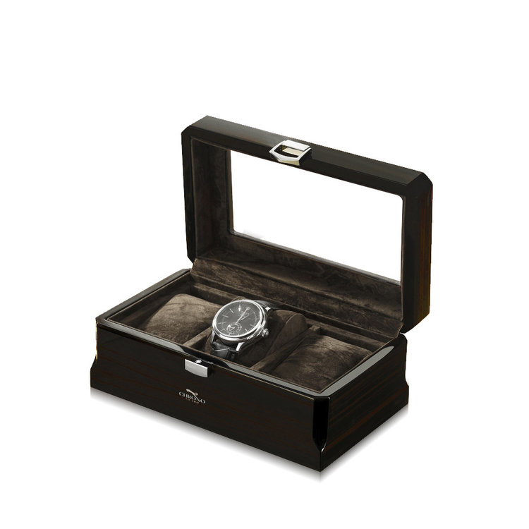 Chronoguard Switzerland Positano Luxus  Uhrenbox für 3 Uhren Handmade