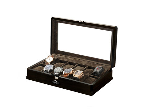 Chronoguard Switzerland Positano Luxus Uhrenbox für 12 Uhren
