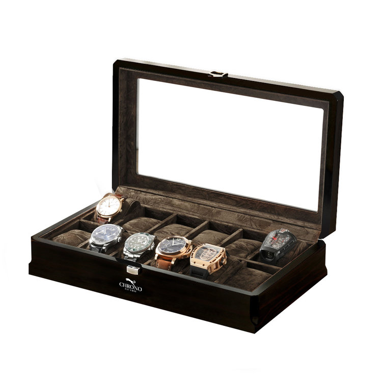 Chronoguard Uhrenbeweger Positano Luxus  Uhrenbox für 12 Uhren Handmade