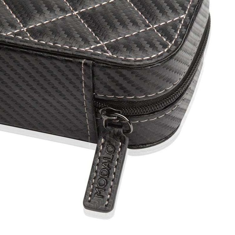 Modalo Uhrenbeweger  UHRENETUI INVIA FÜR 2 UHREN CARBON