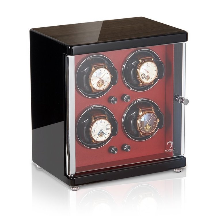 Modalo AMBIENTE Uhrenbeweger 4 Uhren MAKASSAR ROT