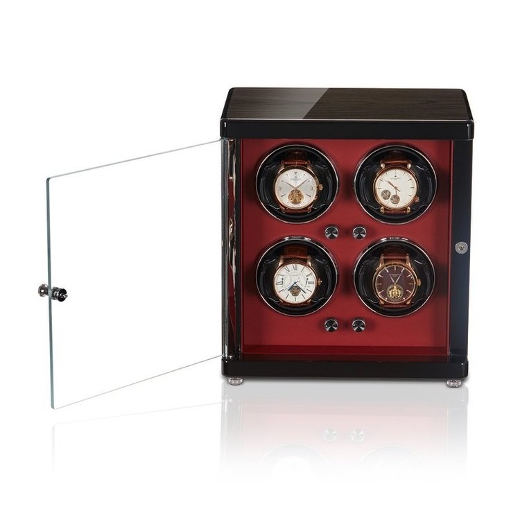 Modalo AMBIENTE Uhrenbeweger 4 Uhren MAKASSAR ROT