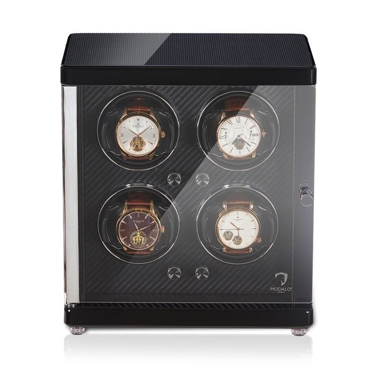 Modalo AMBIENTE Uhrenbeweger 4 Uhren CARBON
