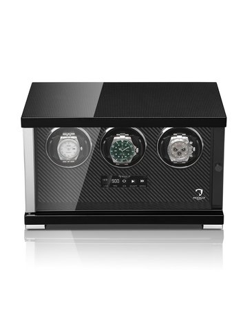 Modalo Uhrenbeweger SHOWTIME Uhrenbeweger für 3 Uhren  CARBON