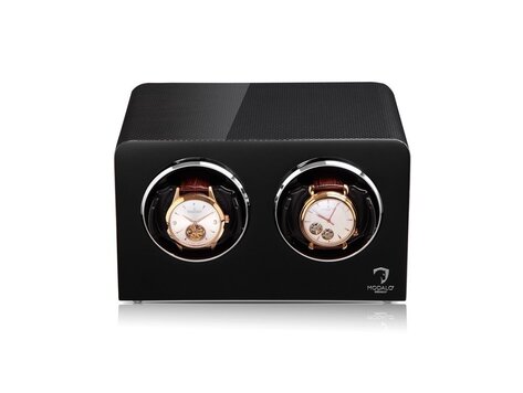 Modalo INSPIRATION Uhrenbeweger für 2 Uhren carbon-schwarz