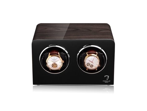 Modalo INSPIRATION Uhrenbeweger für 2 Uhren  Makassar-Schwarz