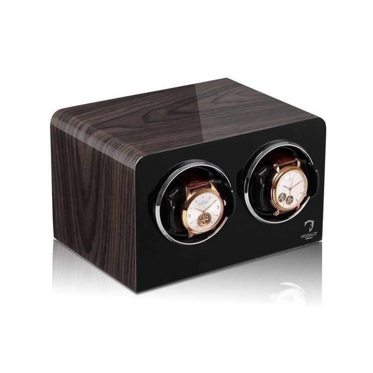 Modalo INSPIRATION Uhrenbeweger für 2 Uhren Makassar-Schwarz