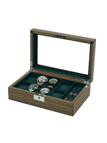 leonardo louis Uhrenbox Borneaux 8+ Wallnuss