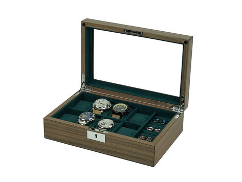 leonardo louis Uhrenbox Borneaux 8+ Wallnuss