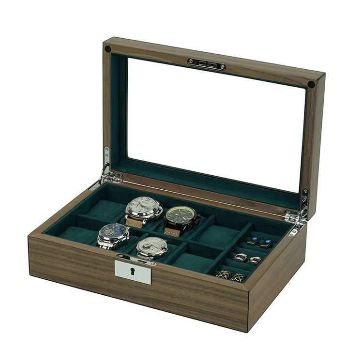 leonardo louis  Uhrenbox Borneaux 8+ Wallnuss