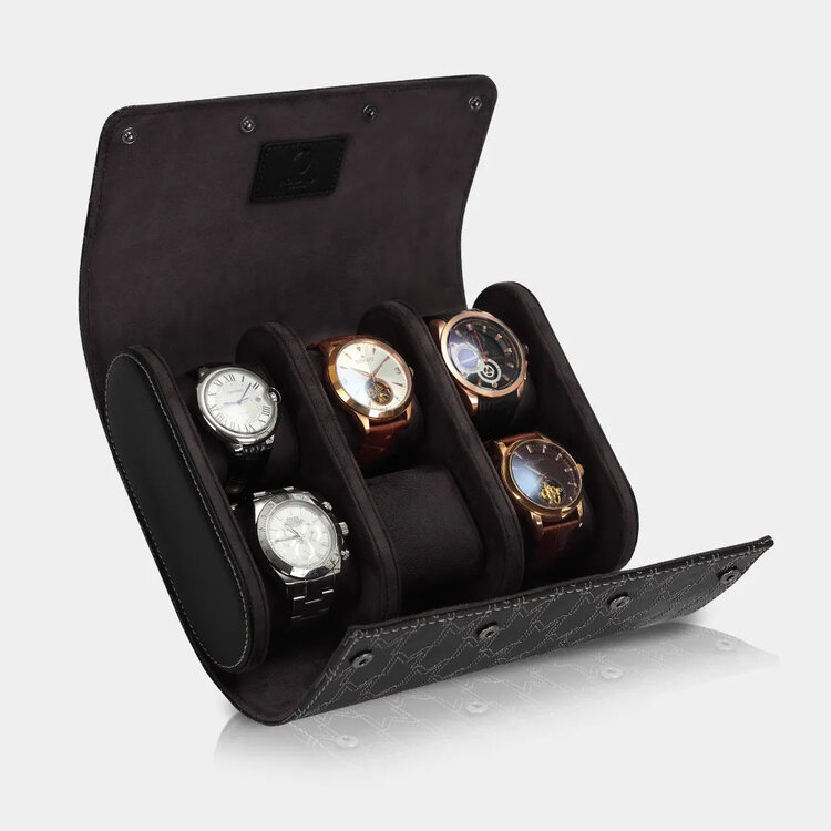 Modalo  OPTIMUS Uhrenrolle 6 Uhren schwarz