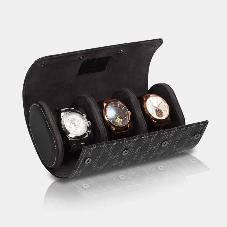 Modalo  OPTIMUS Uhrenrolle 3 Uhren schwarz