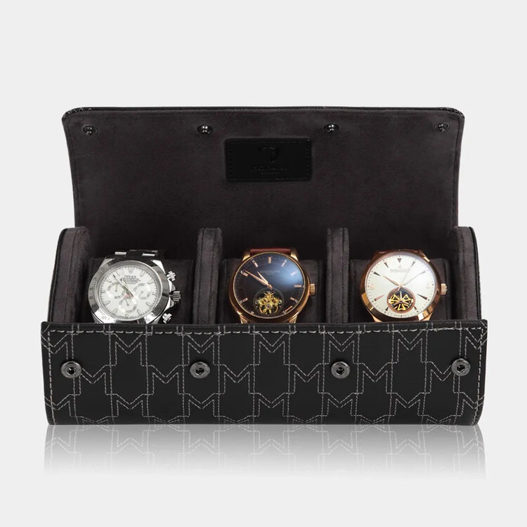 Modalo  OPTIMUS Uhrenrolle 3 Uhren schwarz