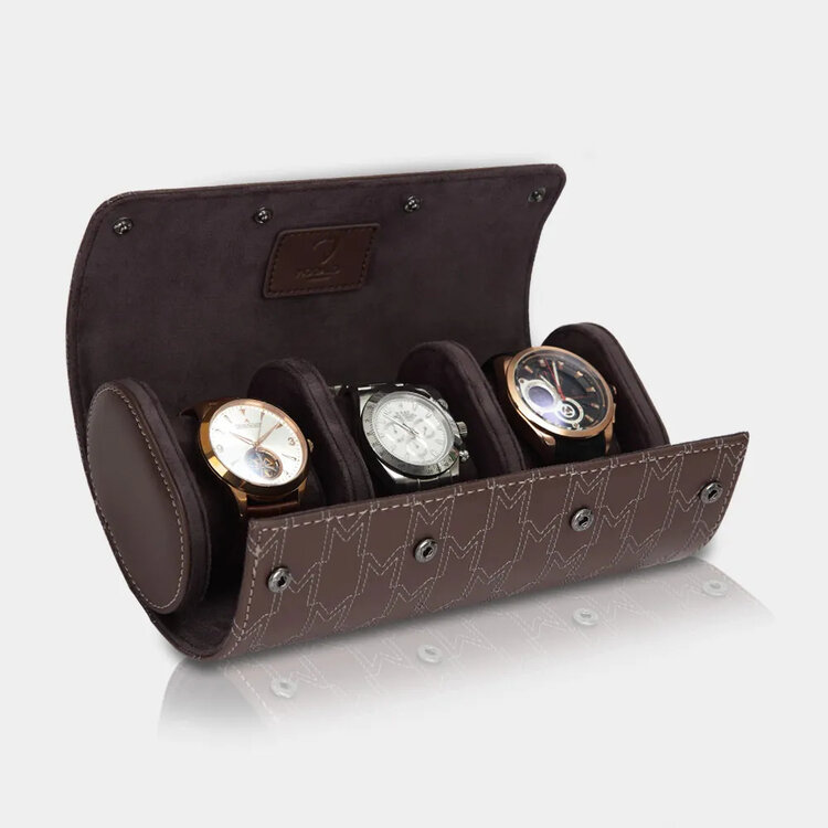 Modalo  OPTIMUS Uhrenrolle 3 Uhren braun