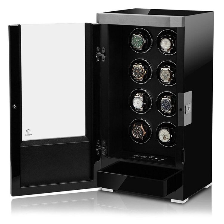 Modalo  ROYAL Uhrenbeweger für 8 Uhren schwarz