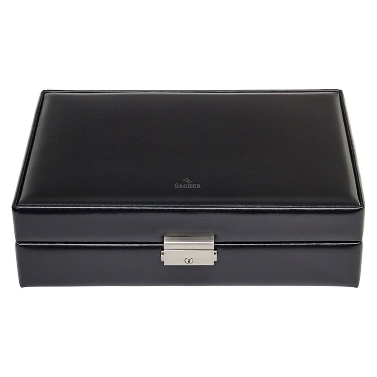 Uhrenetui für 10 Uhren new classic / schwarz (Leder)