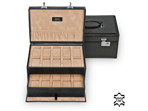 Uhrenkoffer new classic / schwarz (Leder)