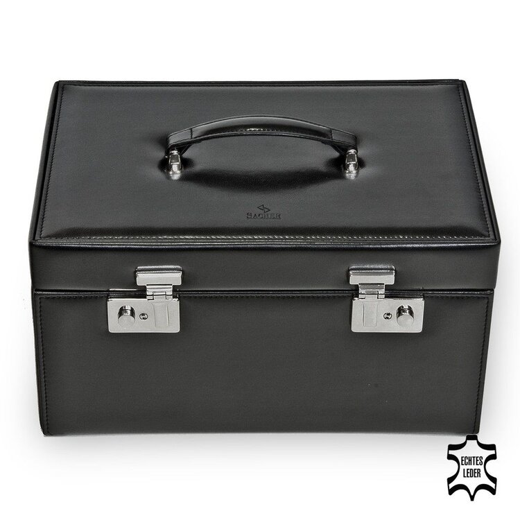 Sacher Uhrenkoffer new classic – 20 Uhren, schwarz Leder