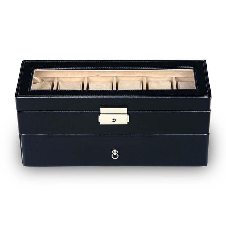 Sacher  Uhrenetui für 12 Uhren standard / schwarz