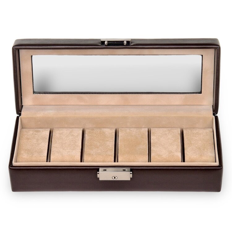 Sacher  Uhrenetui für 6 Uhren new classic / mocca