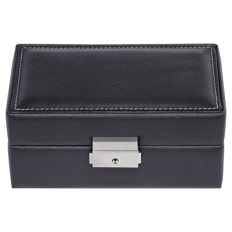 Sacher Uhrenetui für 3 Uhren tamigi sport / schwarz (Leder)