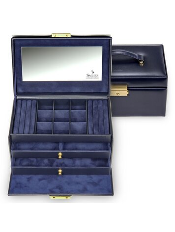 Schmuckkasten Elly acuro / navy (Leder)