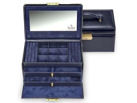 Schmuckkasten Elly acuro / navy (Leder)