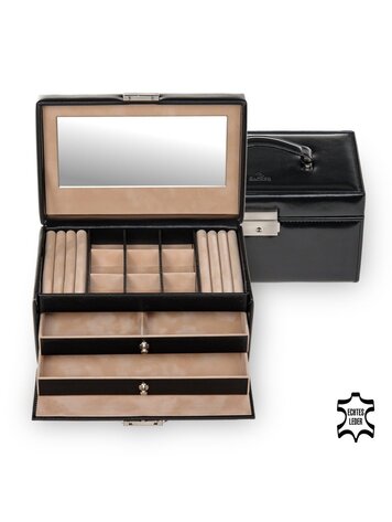Sacher Schmuckkasten Elly new classic / schwarz (Leder)