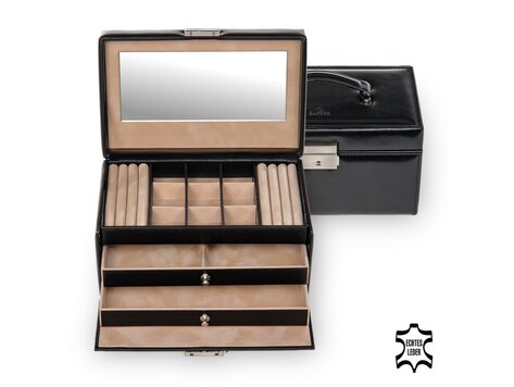 Schmuckkasten Elly new classic / schwarz (Leder)