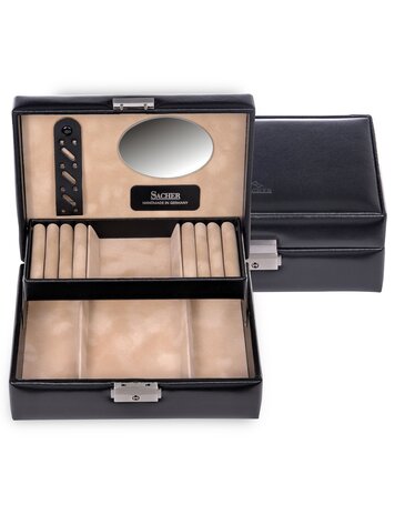 Schmuckkästchen Britta new classic / schwarz (Leder)