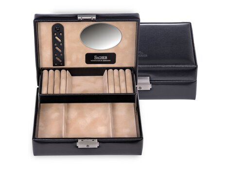 Sacher Schmuckkästchen Britta new classic / schwarz (Leder)