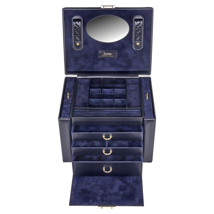 Sacher Schmuckkasten Marta acuro / navy (Leder)