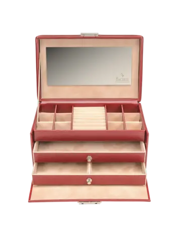 Schmuckkasten Emma amadora / rot (Leder)