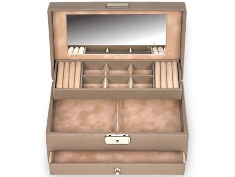 Sacher Schmuckkasten Helen nature / taupe (Leder)