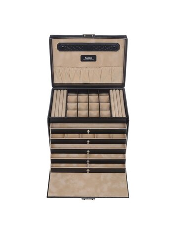 Sacher SACHER Schmuckkasten Nina new classic / schwarz (Leder)