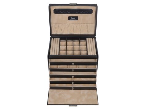 Sacher SACHER Schmuckkasten Nina new classic / schwarz (Leder)